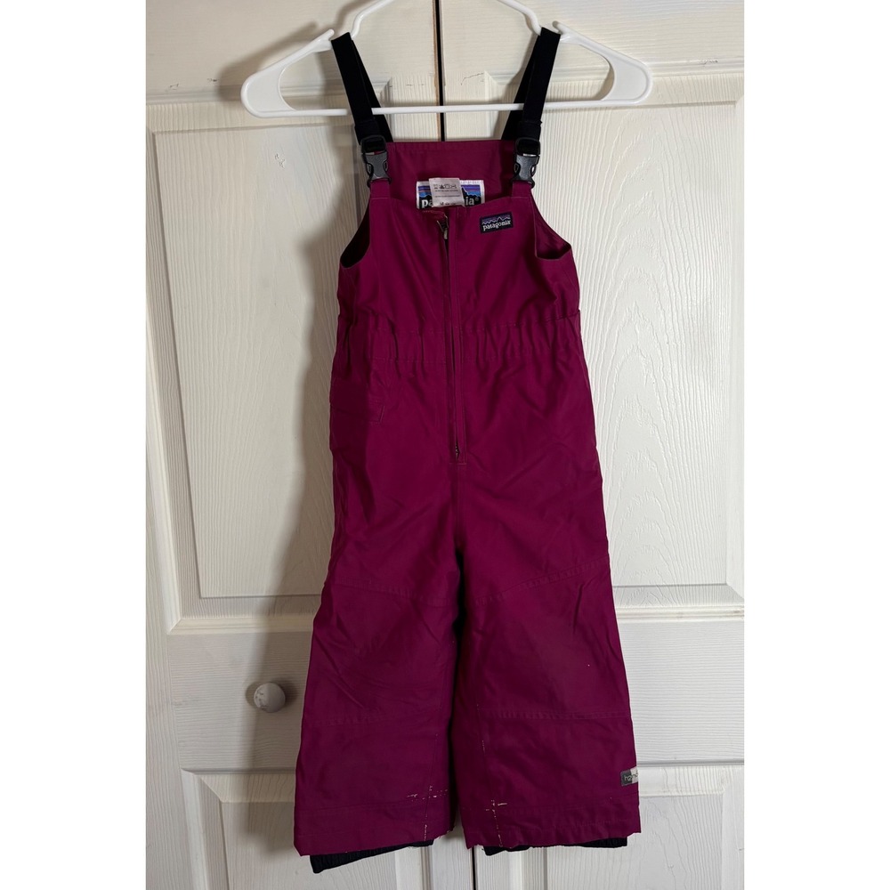 Patagonia Kids H2No Insulated Snow Bibs Magenta Purple Overalls 3T